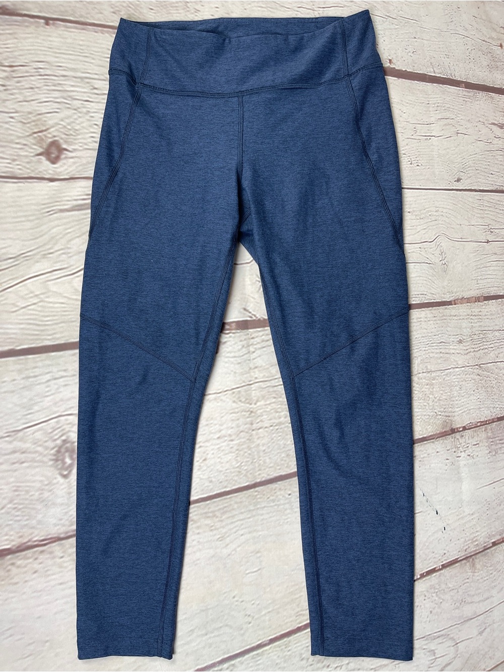 OUTDOOR VOICES blue heather athletic highwaisted active leggings, size M